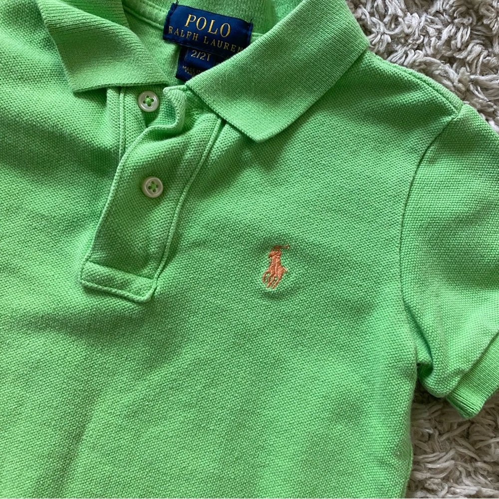 Polo by Ralph Lauren Kids Bright Green Polo Shirt - Picture 2 of 4